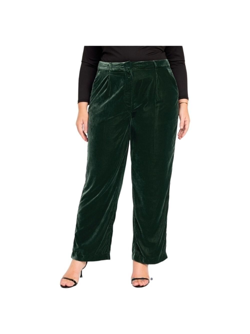 2X • Old Navy • Extra High-Waisted Taylor Trouser Velvet Pants - Emerald Green